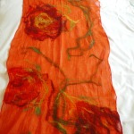 nuno felted scarf-shawl -my funny Valentine-