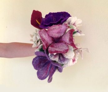 Felted flower bouquets -bridesmaids- made to order