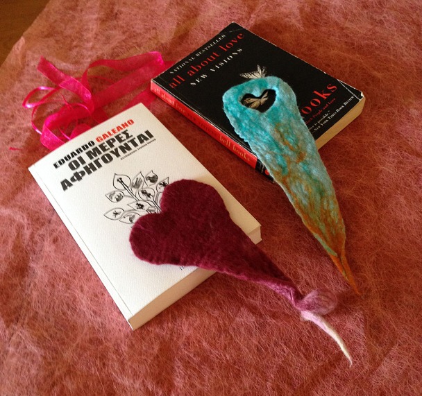 felted bookmarkers -love renaissance-